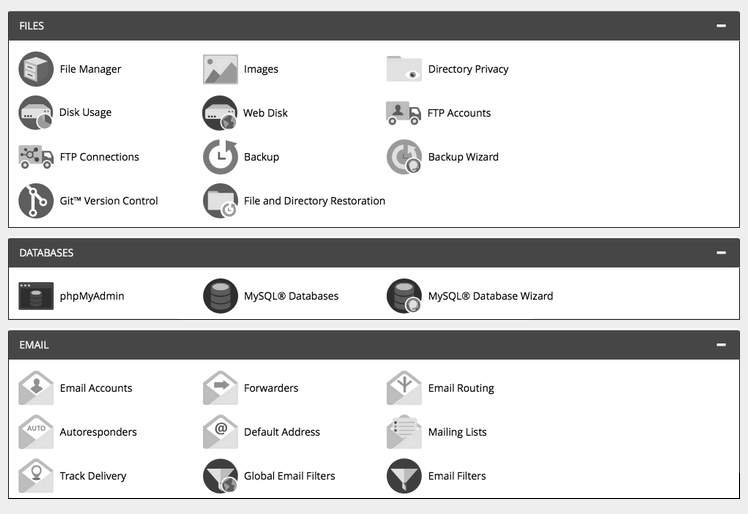 Web hosting control panel